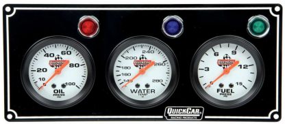 Black 3 Gauge Panel OP/WT/FP